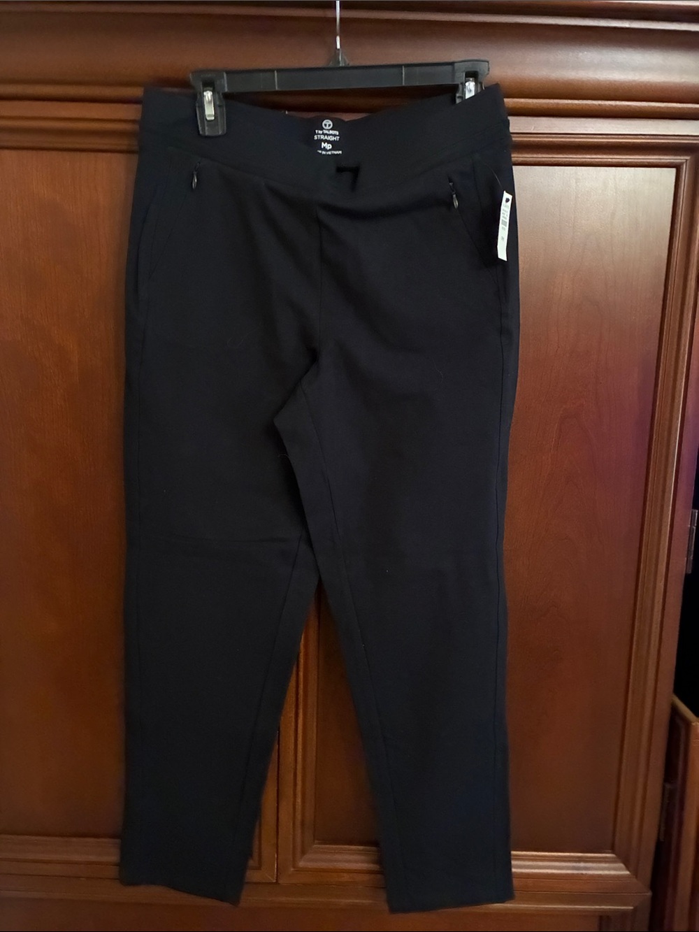Talbots Black Ponte Slim Tapered Jogger Pants